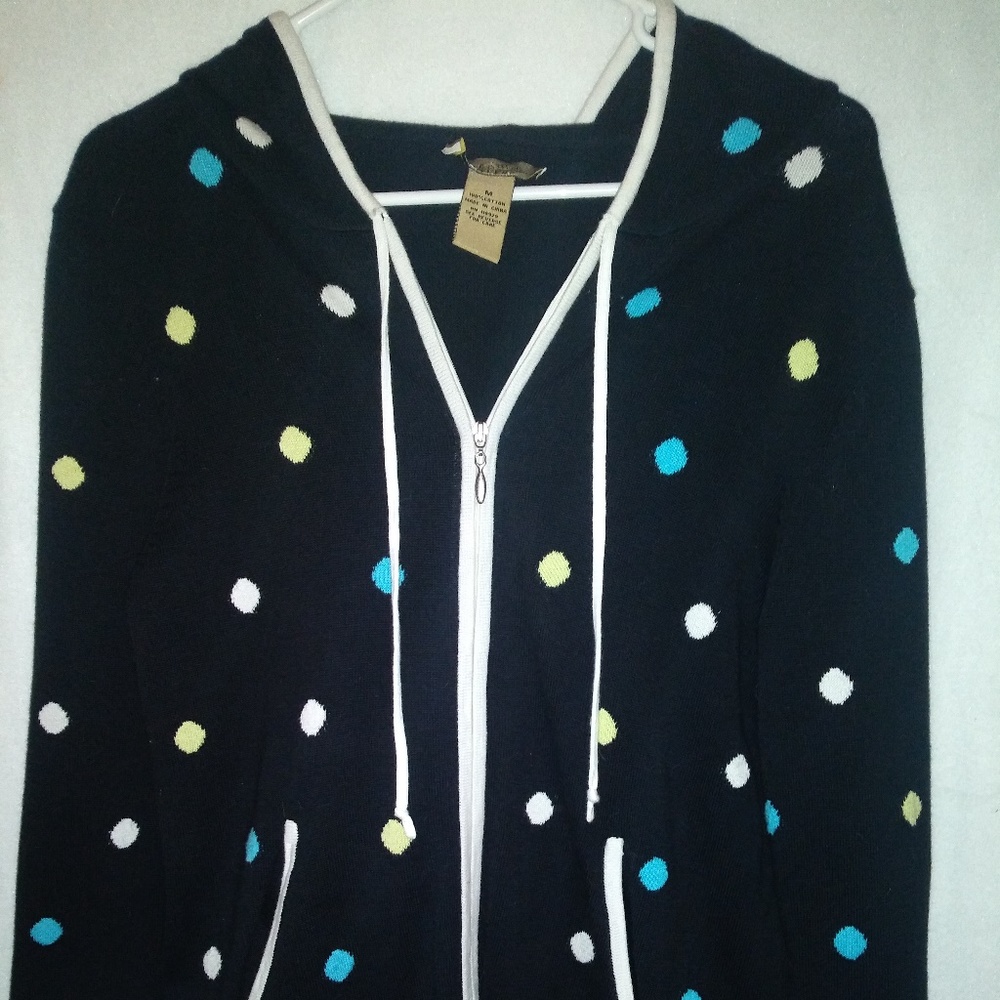 Peck & Peck Zip up hooded cardigan.